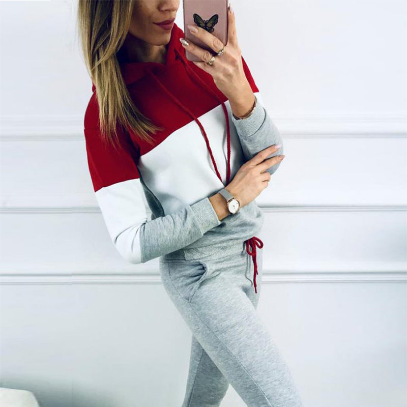 Women's Sportswear Women's Sportswear Fashion Autumn Hooded Casual Suit Tracksuit Women