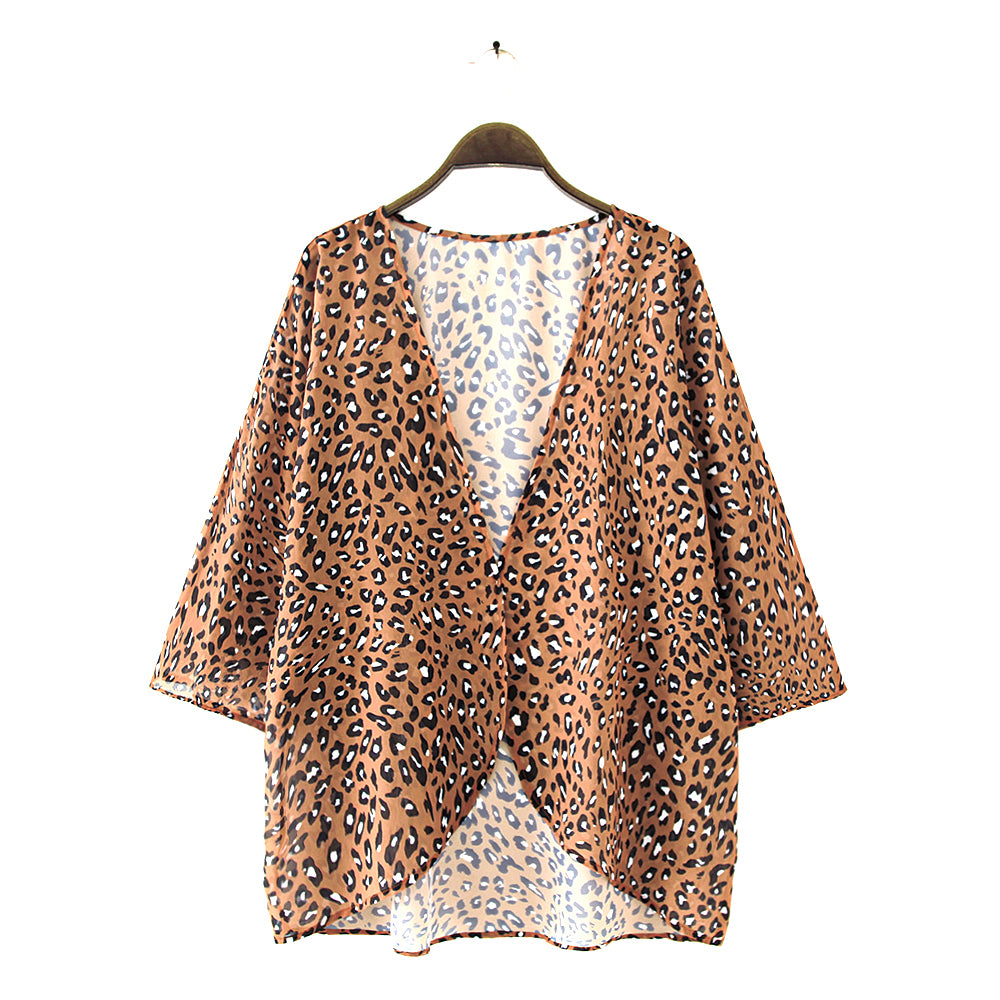 Printed beach sun proof shirt Chiffon cardigan