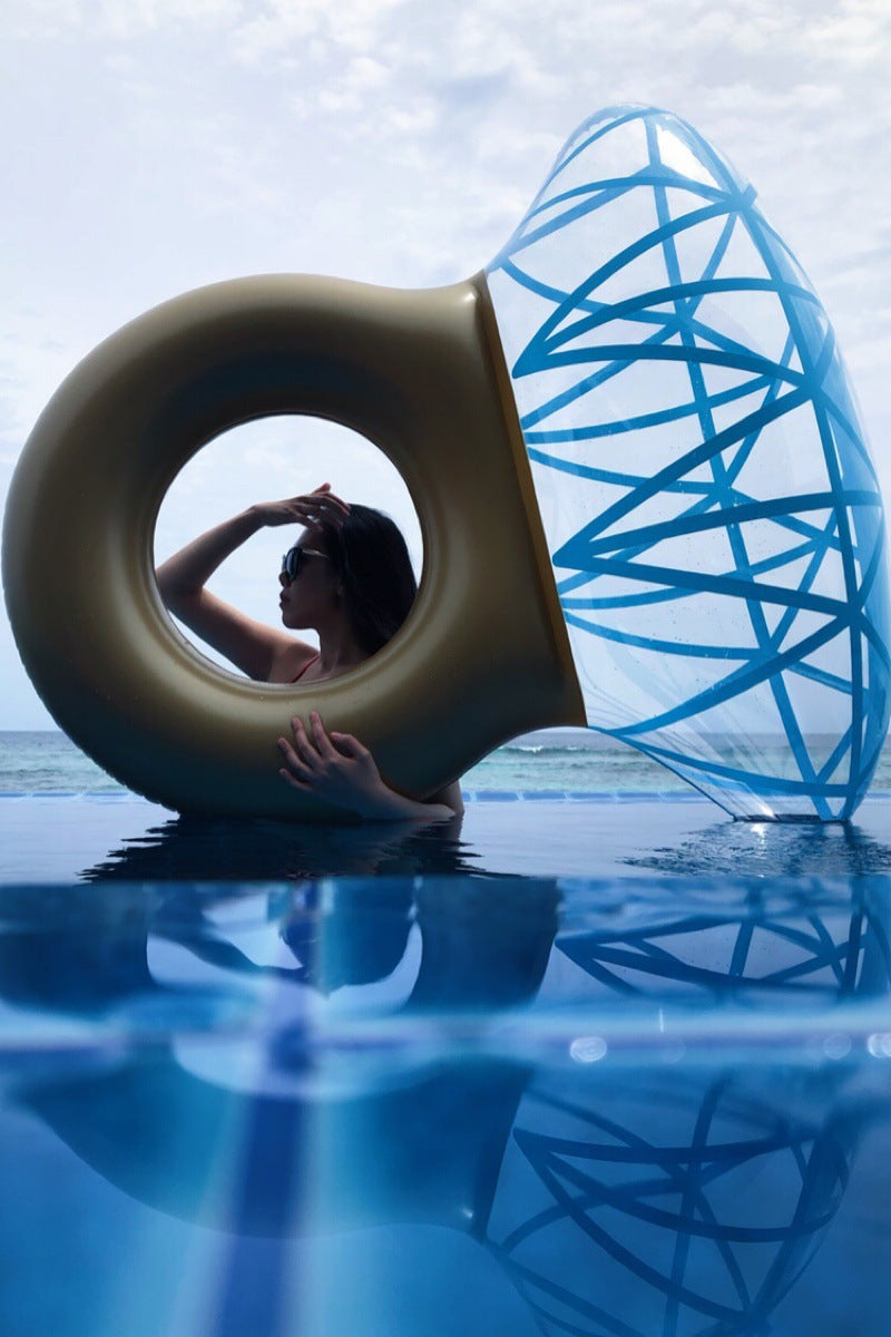 Inflatable pool ring