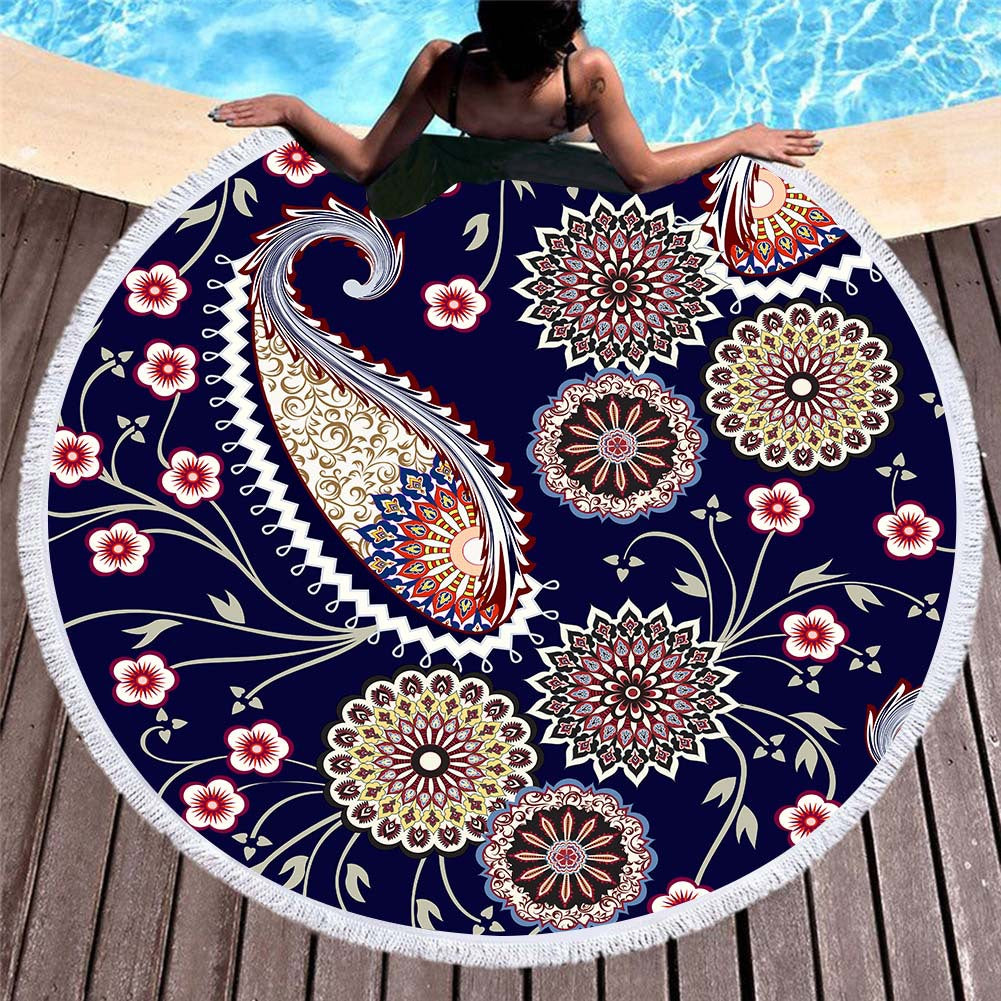 Macharo Beach Towel - Circular Shape for Maximum Coverage