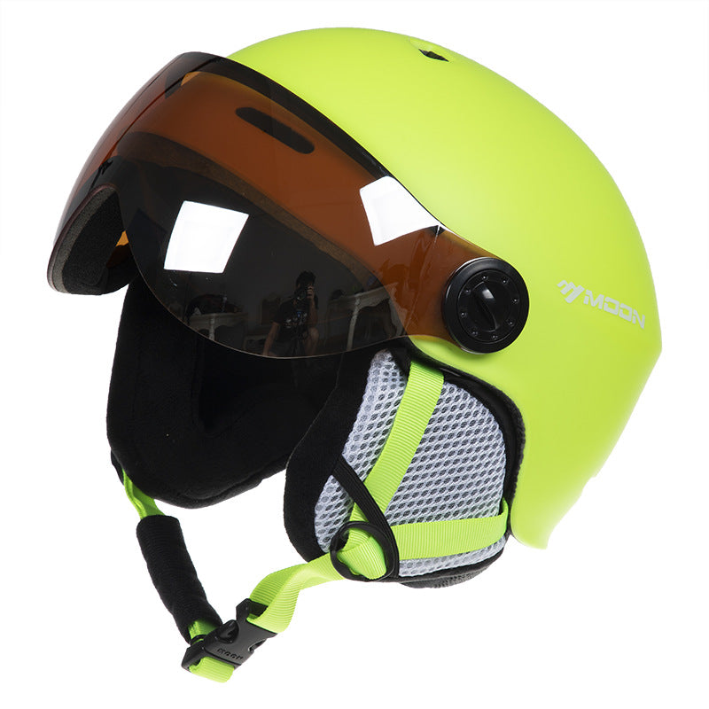 Adjustable Ski Helmet with Built-in Goggles