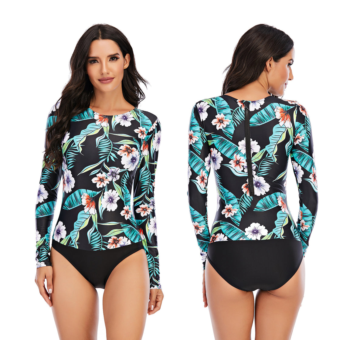 One-piece long-sleeved surfing suit