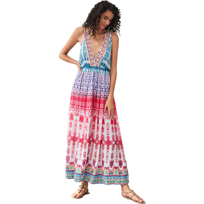 Bohemian Swing Long Beach Dress