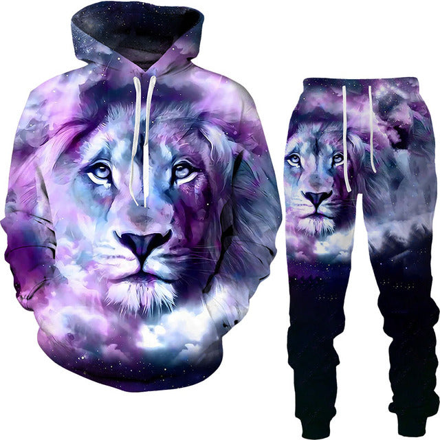 Autumn Tracksuit Men's Digital D Lion King Print Men's