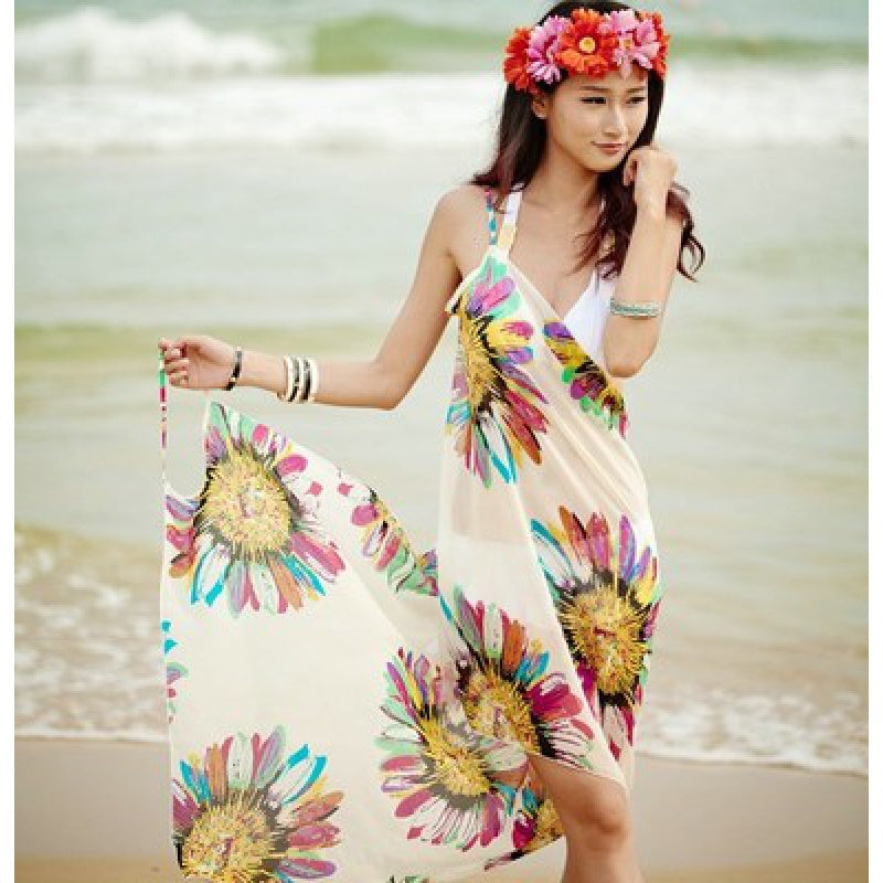 Beach towel and veil seaside vacation bikini swimsuit blouse