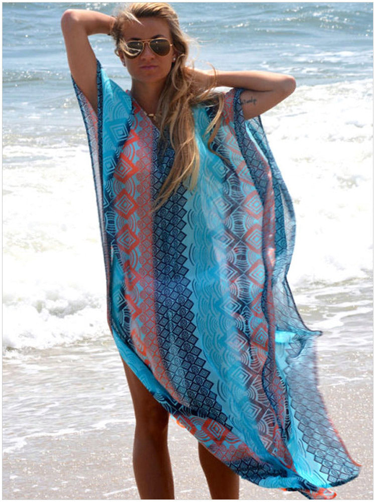 Robe Style Beach Skirt Women's Long Blouse