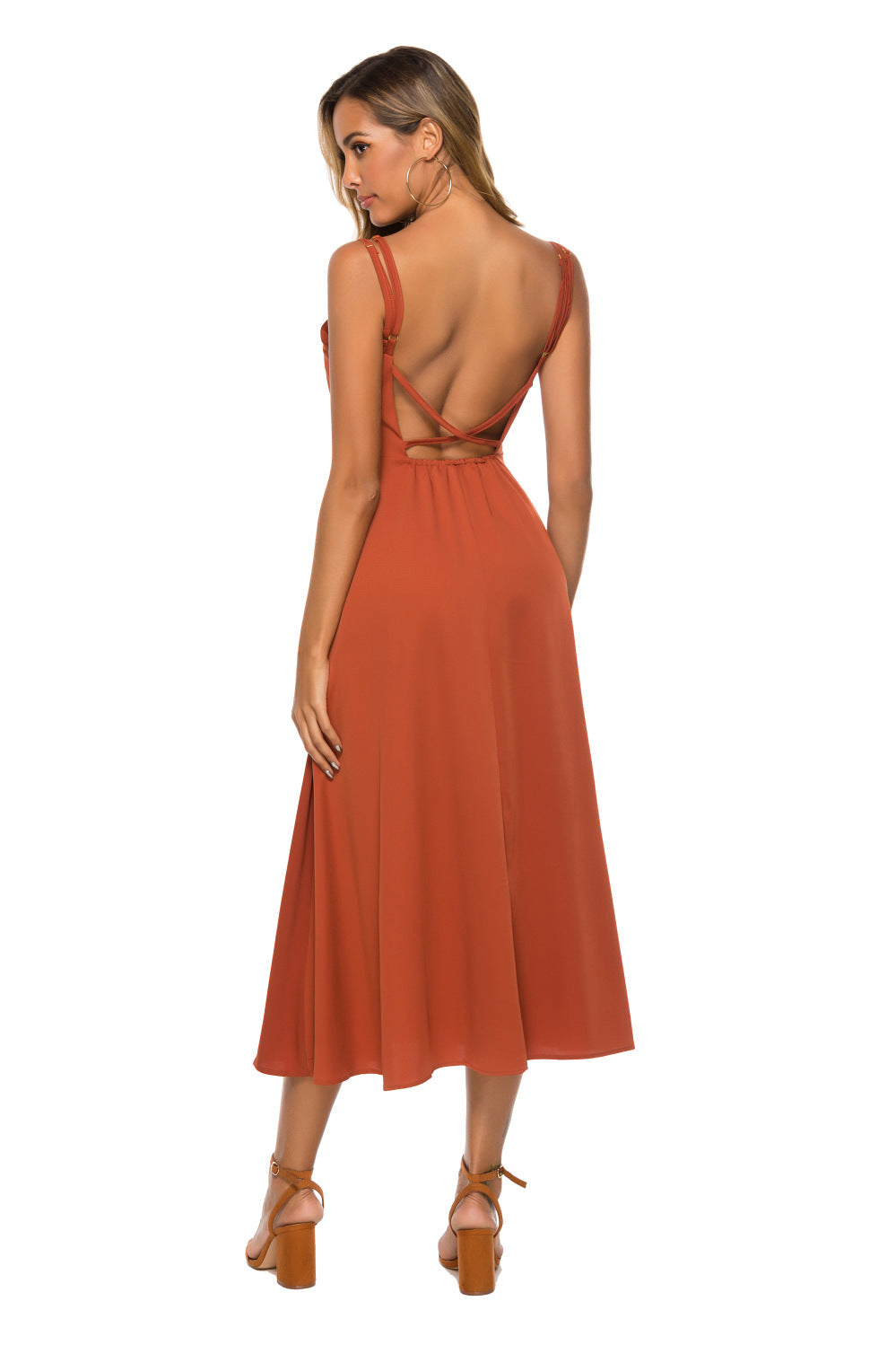 Beach resort style halter beach dress