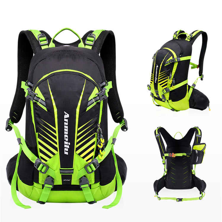 The stylish design of this green and black backpack makes it the perfect choice for your next adventure.