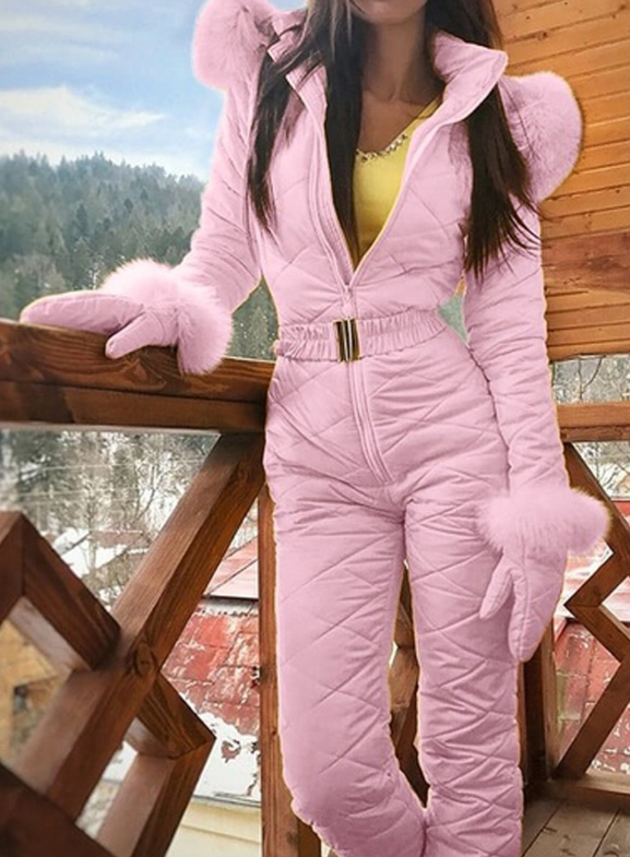 Stylish and Warm Women's Ski Suit with Hood 2021