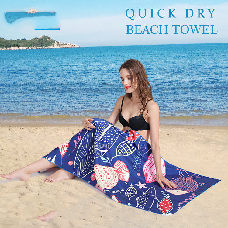 Soft Cotton Children's Towel with Whimsical Print for Beach Fun