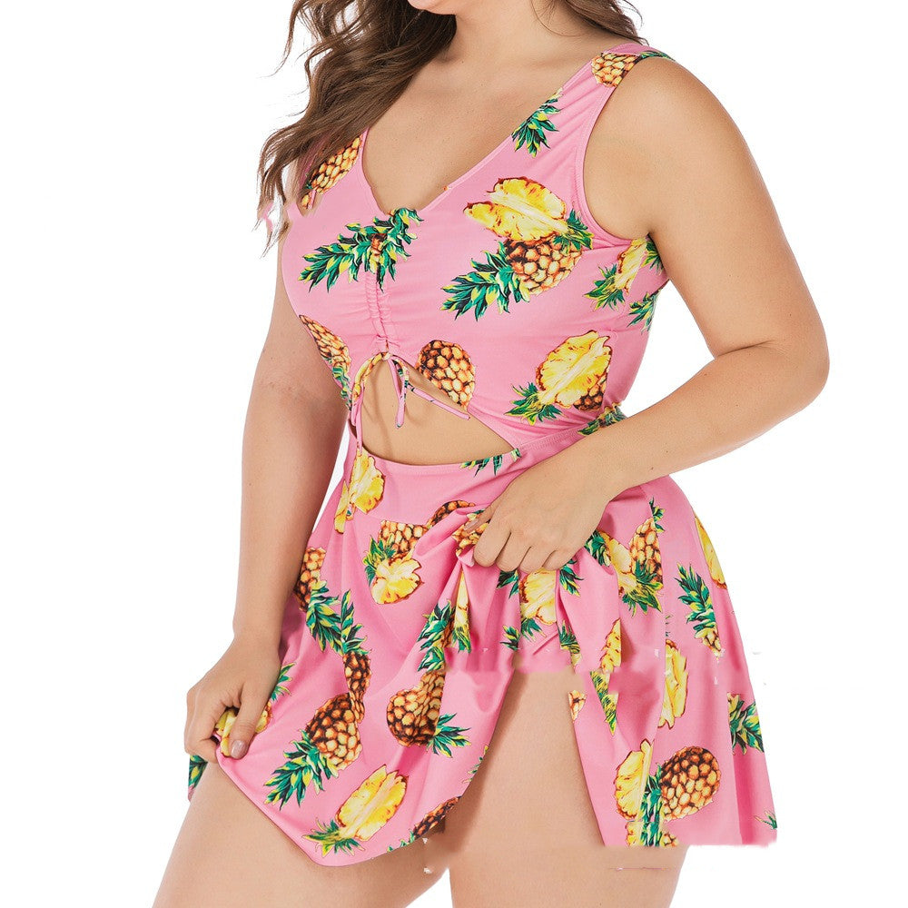 Women's plus size one-piece swimsuit