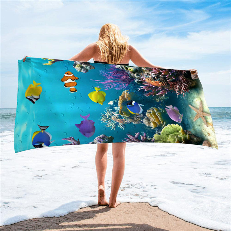 Printed Square Beach Towel