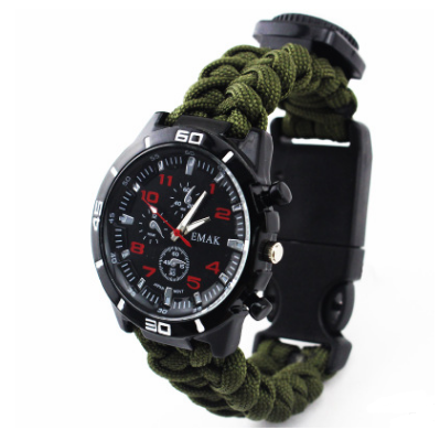 Paracord watch for outdoor survival