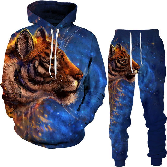 Autumn Tracksuit Men's Digital D Lion King Print Men's