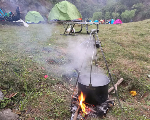 Campfire tripod