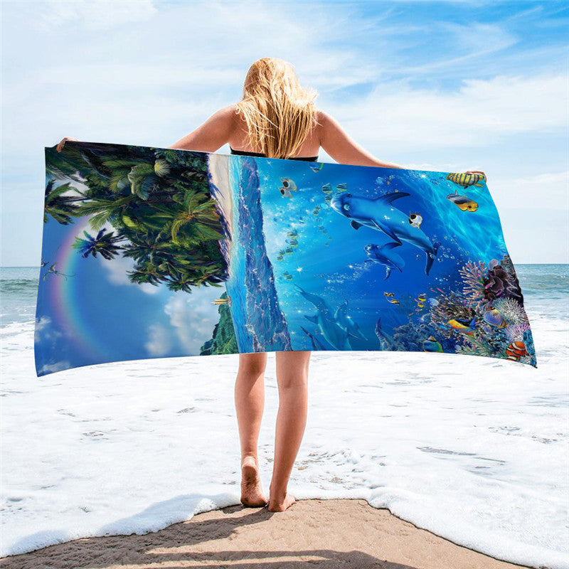 Printed Square Beach Towel