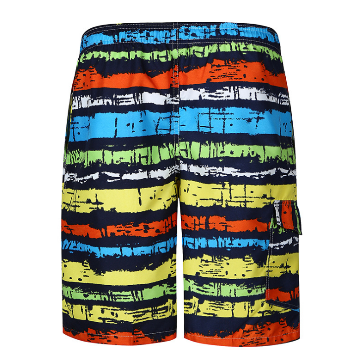 Colorful striped beach pants casual shorts