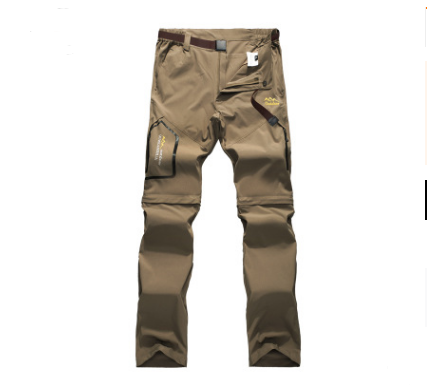 Men's Convertible Stretch Hiking Pants with Quick-Drying Shorts.