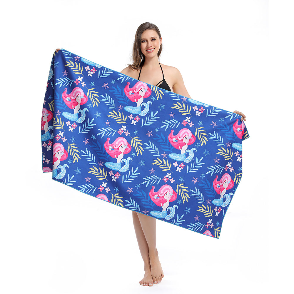 Quick-Drying and Lightweight Printed Beach Towel