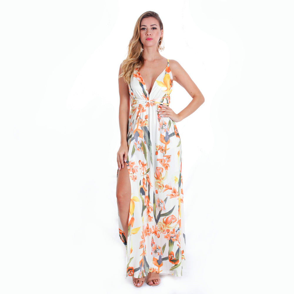 Sexy sling wrap breast beach dress