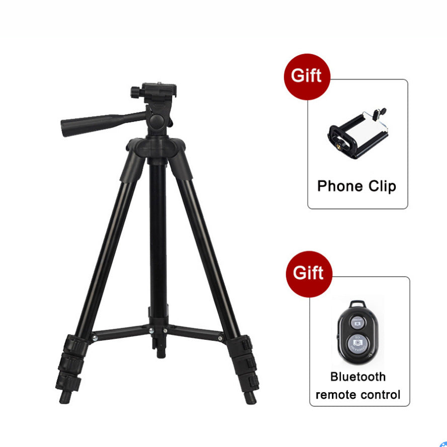 Tripod stand with phone clip