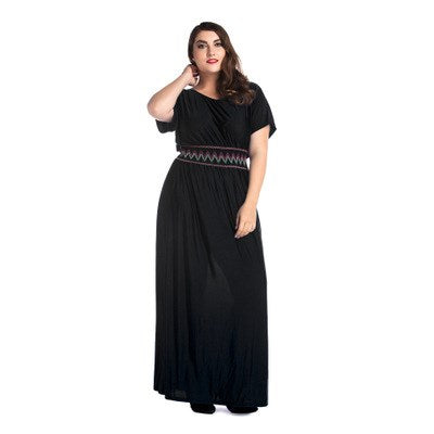 Retro Summer Plus Size Beach Ladies Silk Dress