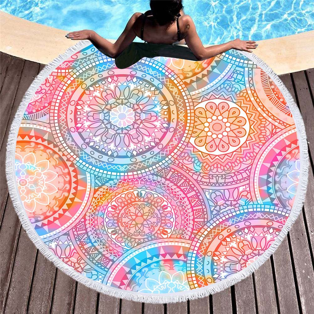 Macharo Microfiber Beach Towel -Circular Design