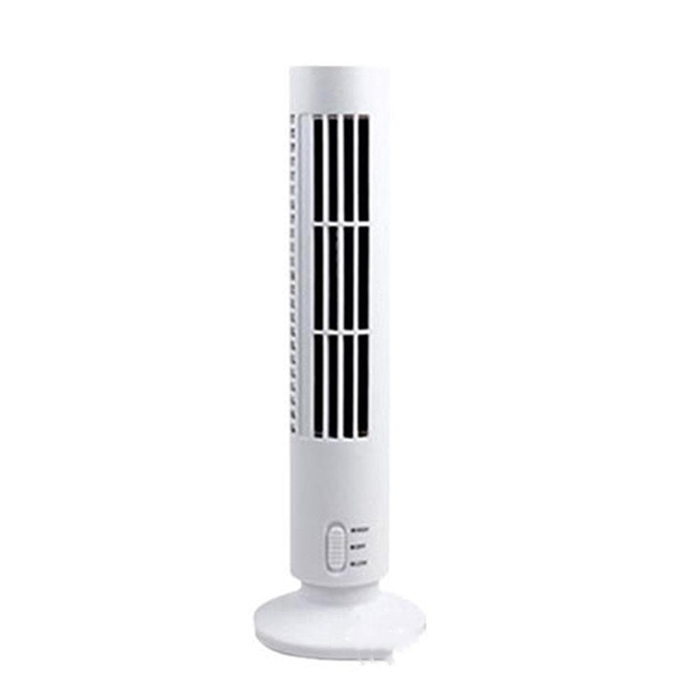 White portable desk fan