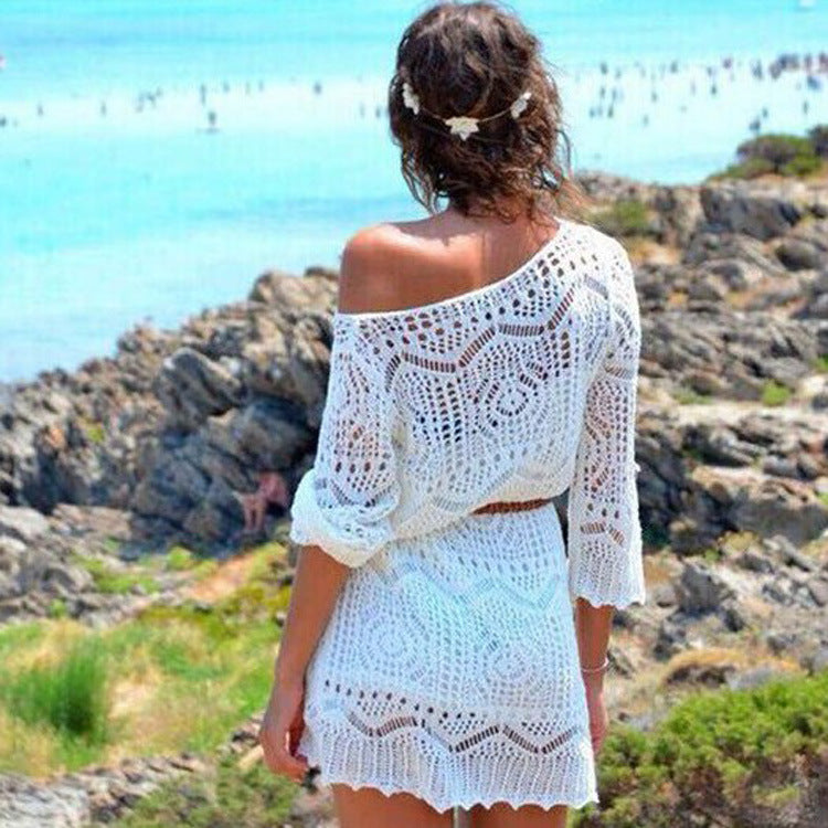 Knitted Hollow-out Beach Dress