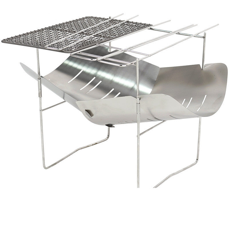 Folding BBQ cooking stove