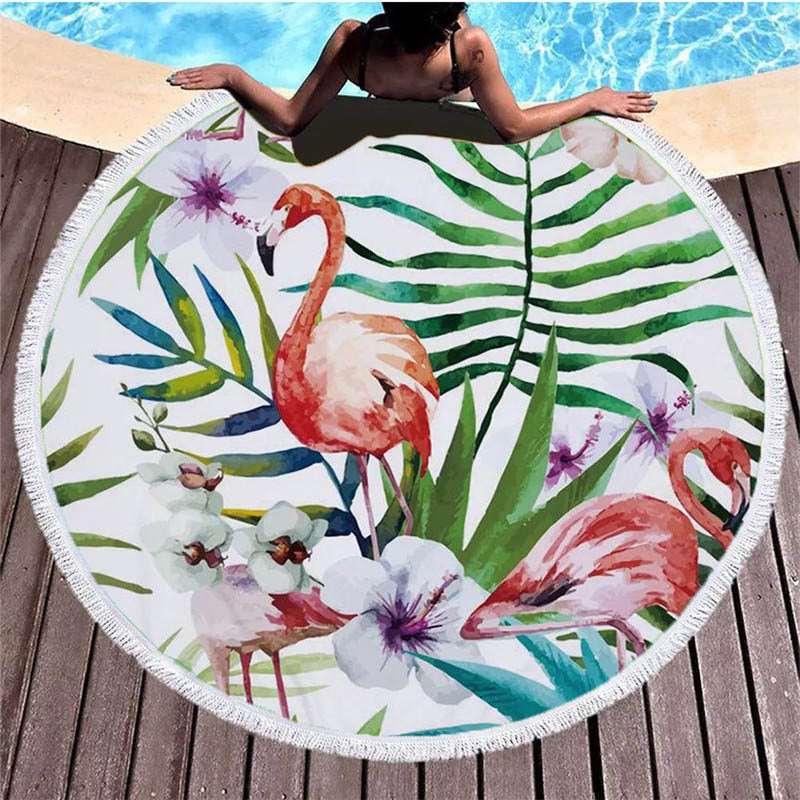 Lightweight Round Beach Towel -For Easy Travel