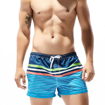 Striped loose beach shorts