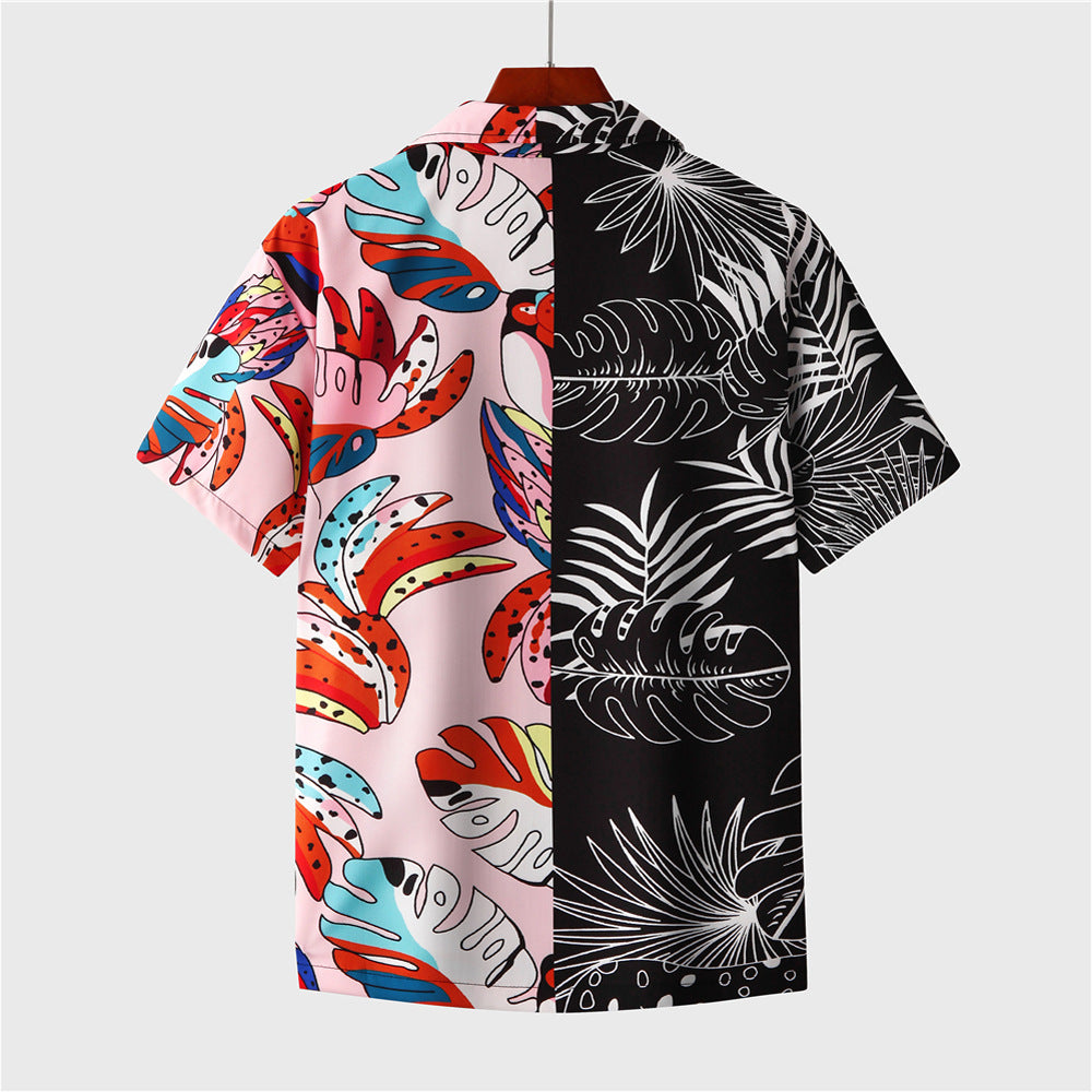 Beach short sleeve printed shirt