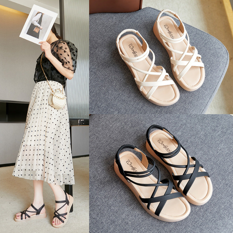 Women's New Lace Up Fashion Tendon Bottom Beach Sandals