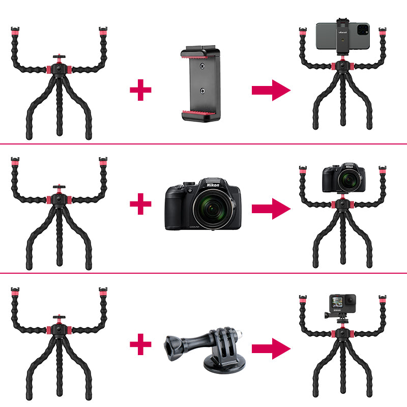 Octopus Double Arm Camera Tripod