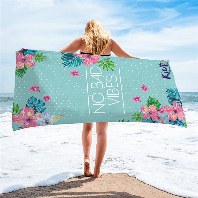 Floral beach towel