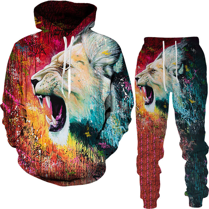 Autumn Tracksuit Men's Digital D Lion King Print Men's