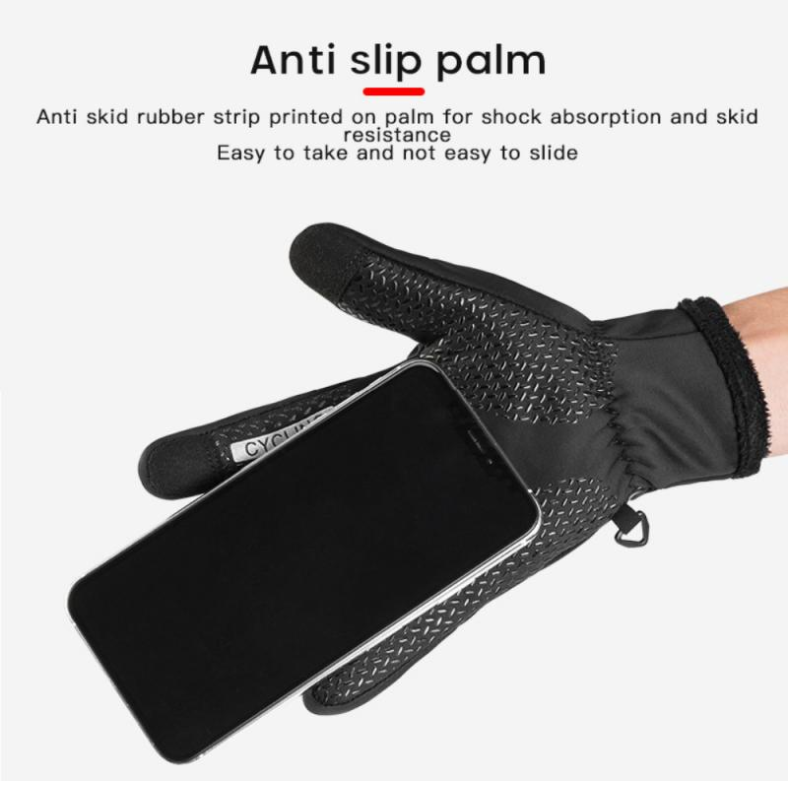 Black Warm Gloves Refer To Outdoor Gloves For Skiing Motorcycles