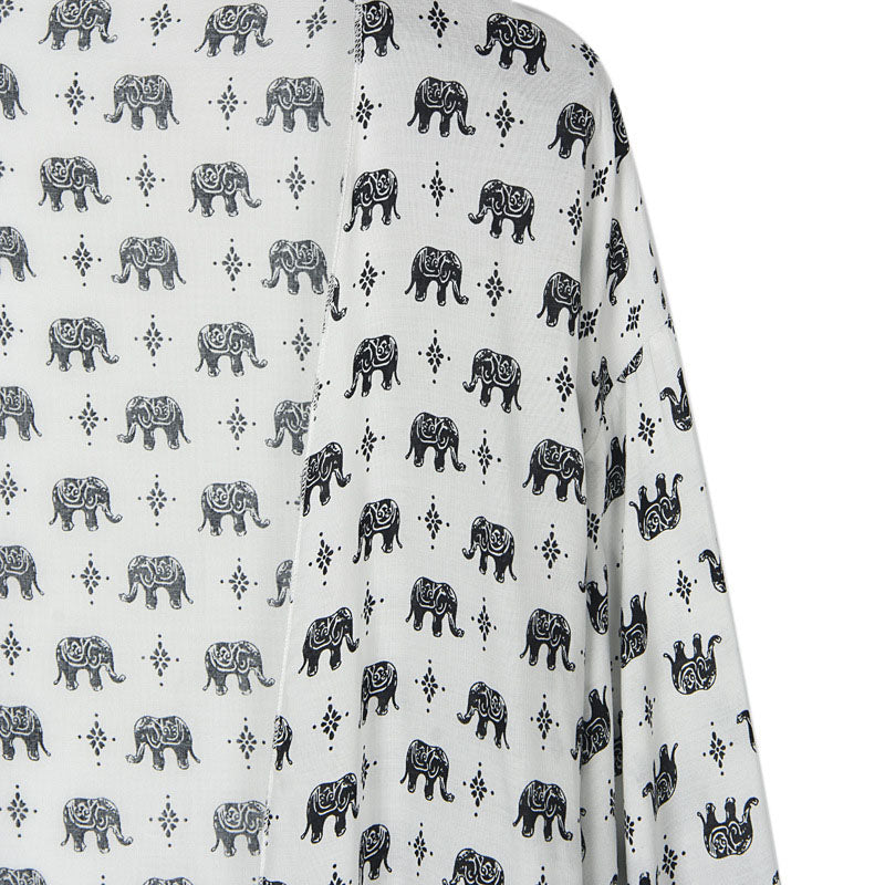 Indian elephant print beach sun shirt