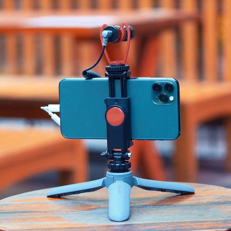 Portable Tripod with Adjustable Height and 360-Degree Rotation for Sports Cameras and Mobile Phones