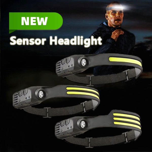 LED Induction Riding Headlamp Flashlight