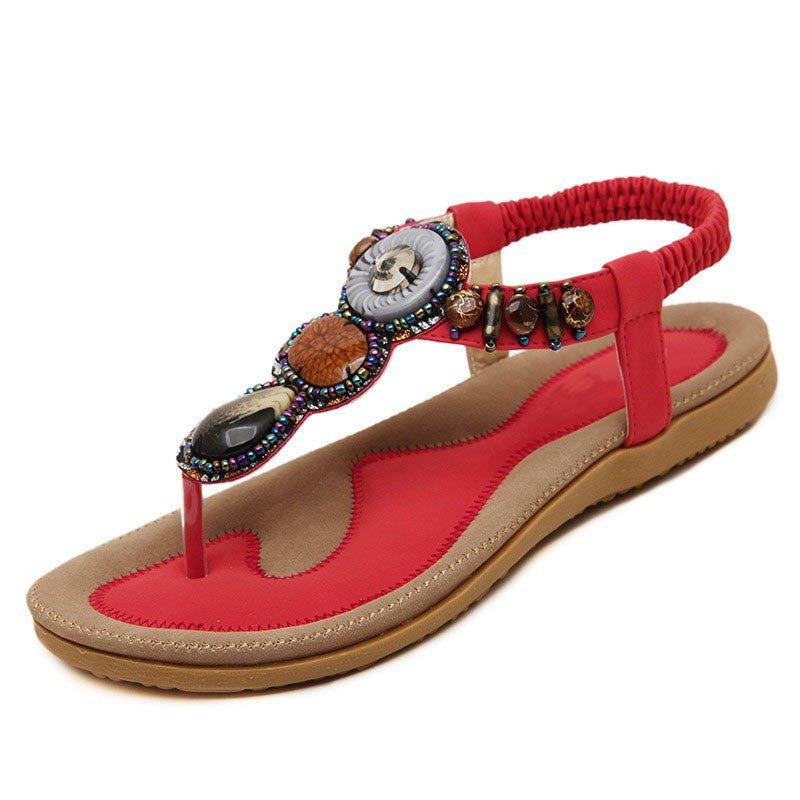 Sand beach beaded sandals flip flops