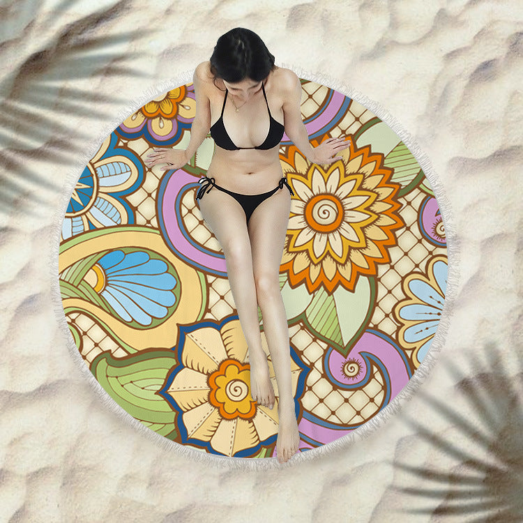 Round beach towel