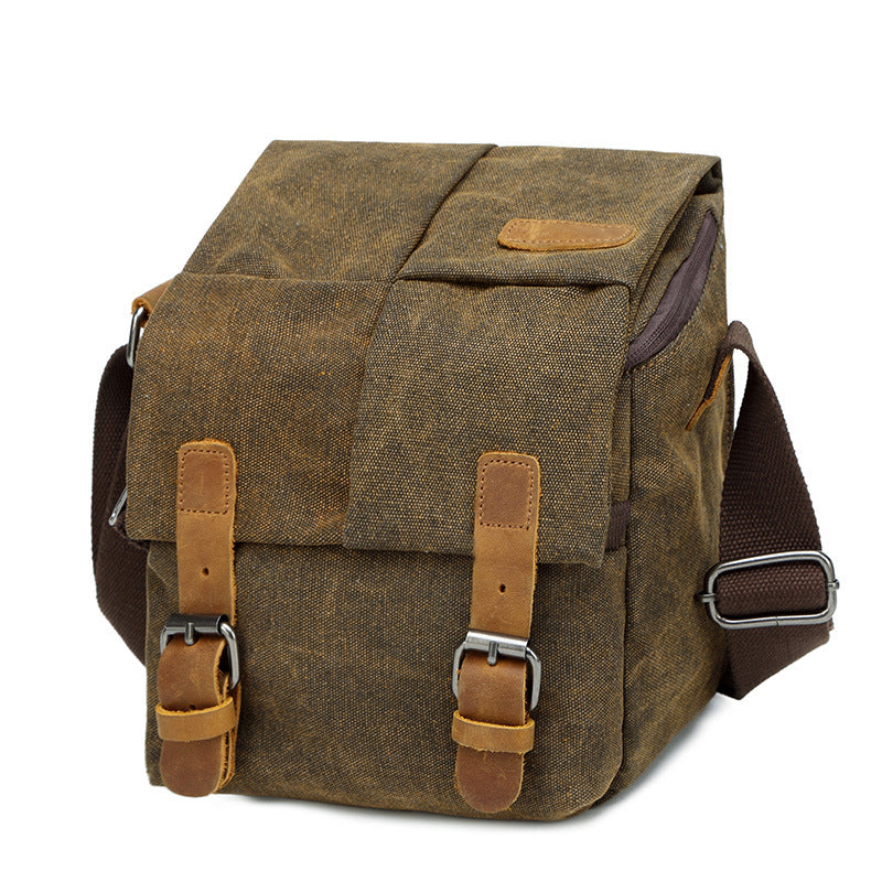 Single-Shoulder Canvas Camera Bag