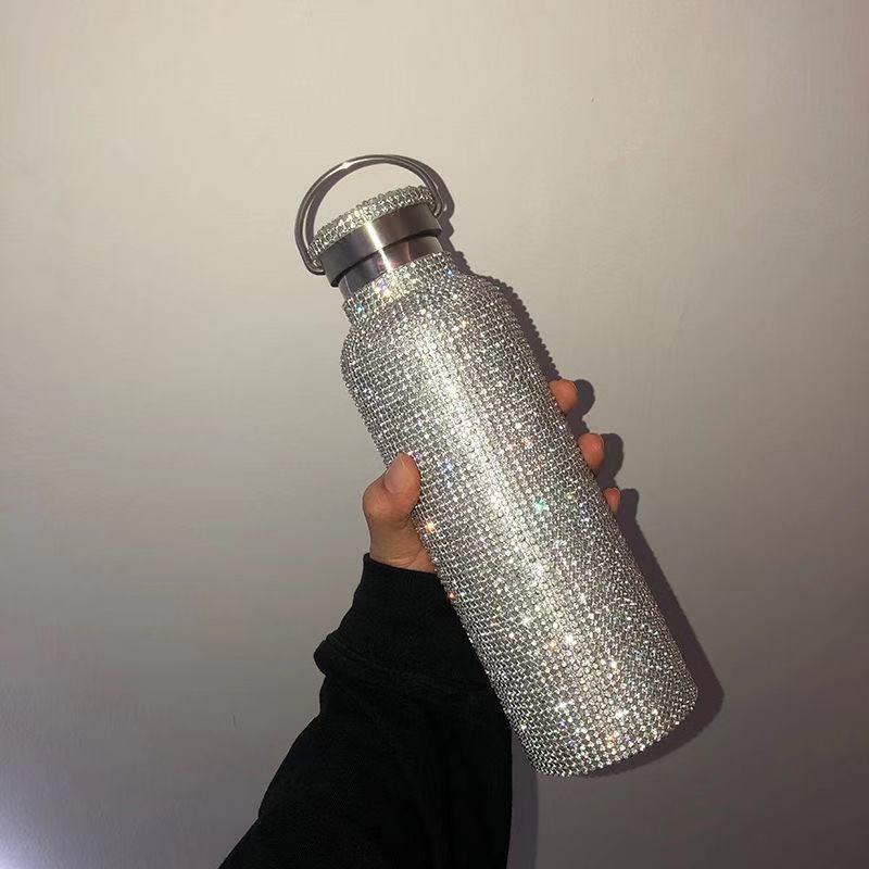 304 Water Bottle Thermos -Cute Diamond Design