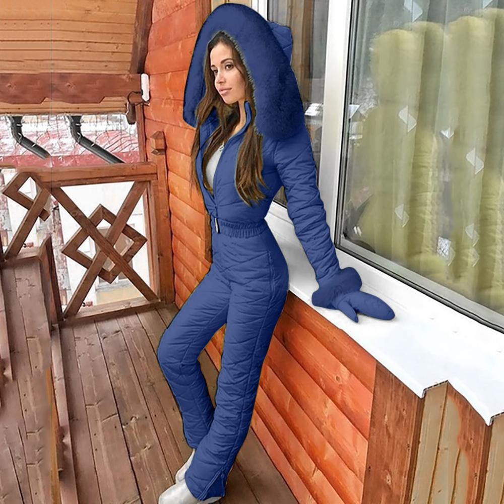 Warm and comfortable Women's Ski Suit with Hood 2021