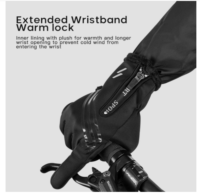 Black Warm Gloves Refer To Outdoor Gloves For Skiing Motorcycles