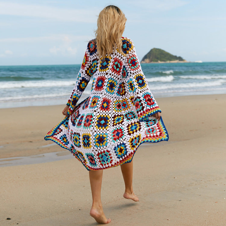 Beach Coat Hollow Party Cardigan Dress