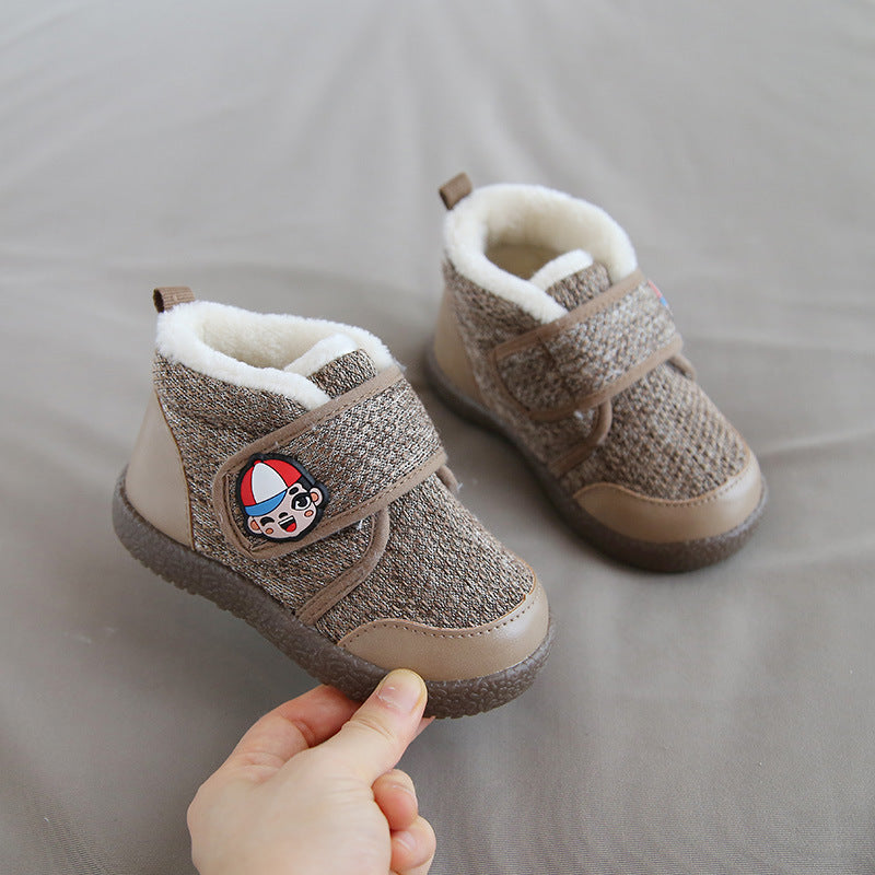 Plush baby snow boots