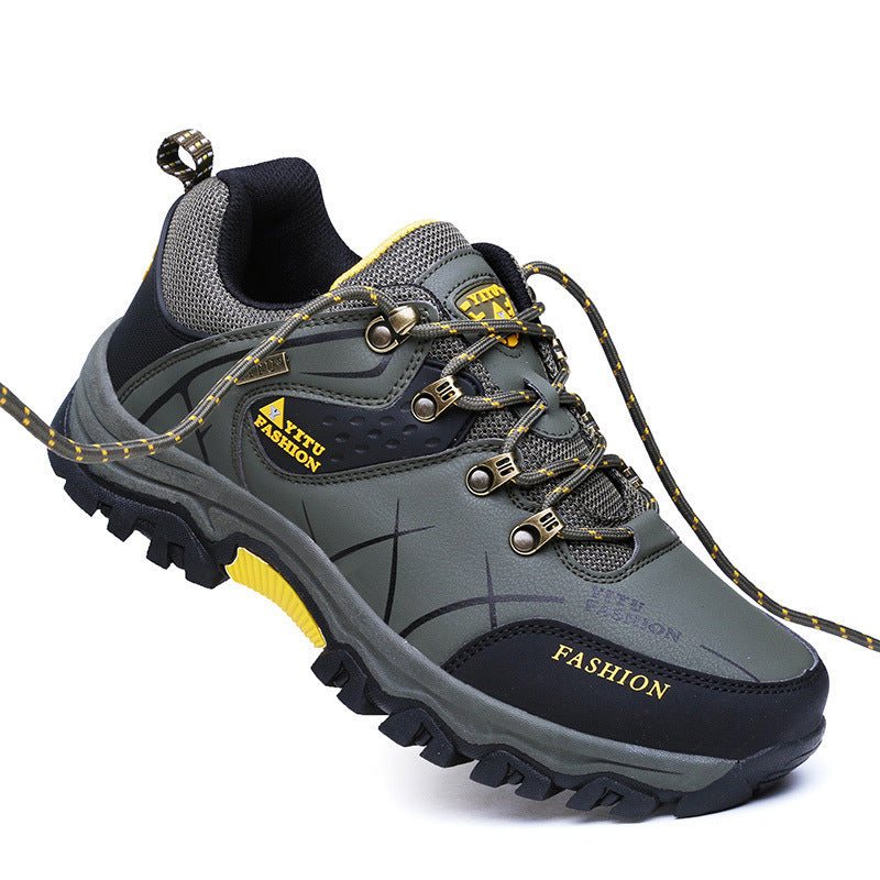 Casual Men's Leather Shoes for Outdoor Sports